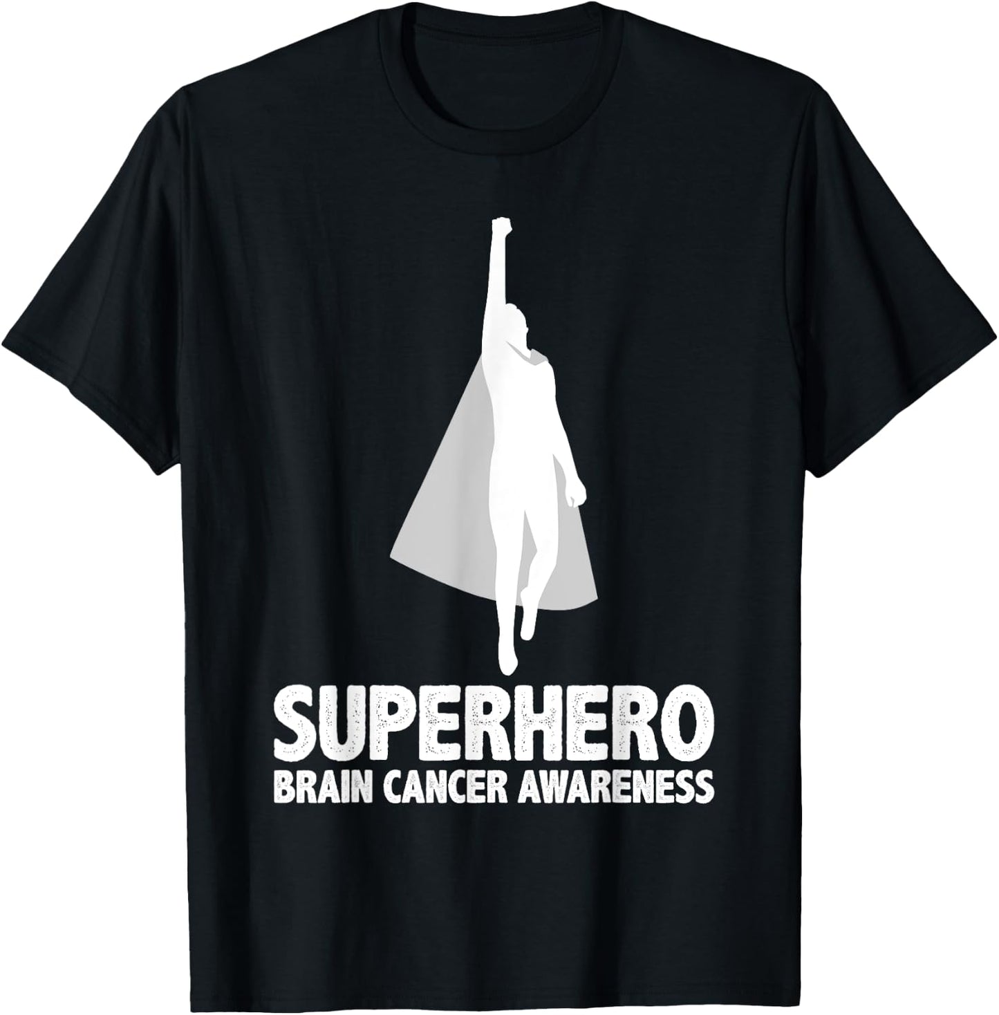 Superhero Men - Brain Cancer Awareness T-Shirt - T-Shirt | Black