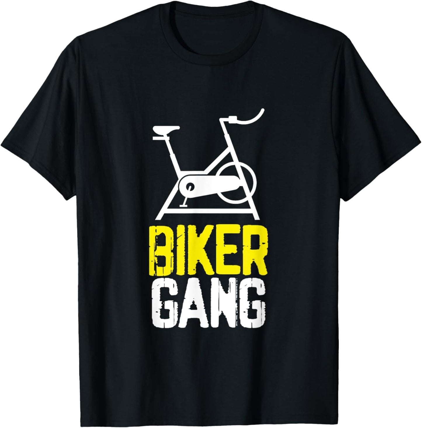 Biker Gang Funny Spin Saying Gym Workout Spinning T-Shirt - T-Shirt | Black