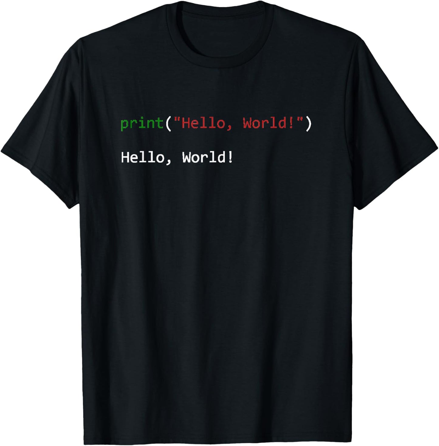 Hello World Python Data Science Developer/Programmer T-Shirt - T-Shirt | Black