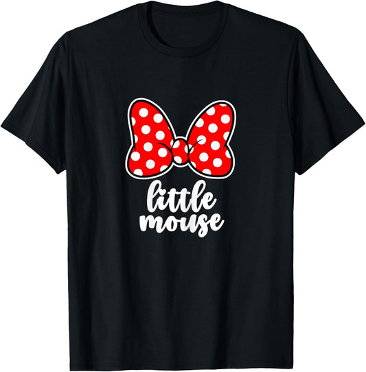 Kids Little Mouse Family Vacation Bow - Youth, Toddler T-Shirt - T-Shirt | Black