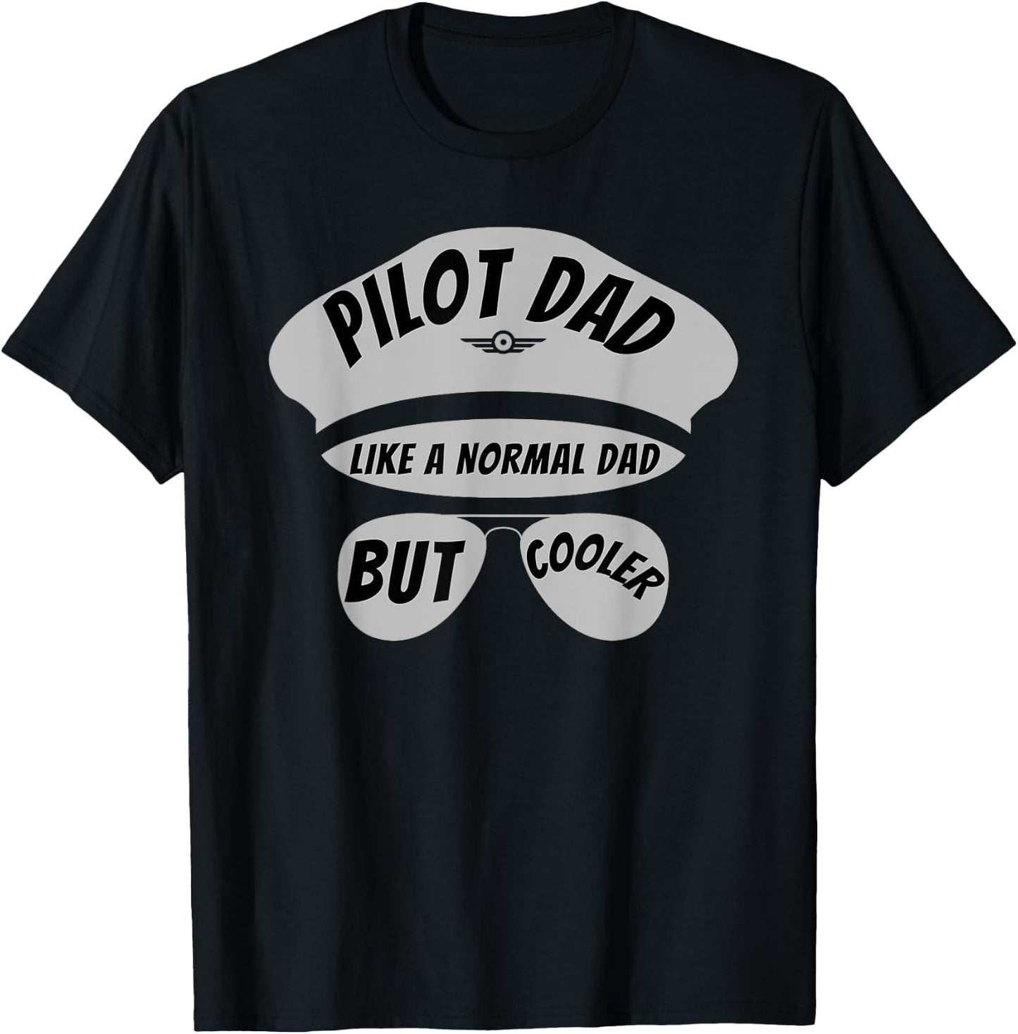 Pilot Dad - Funny Pilot Father & Aviation Airplane Gift T-Shirt - T-Shirt | Black