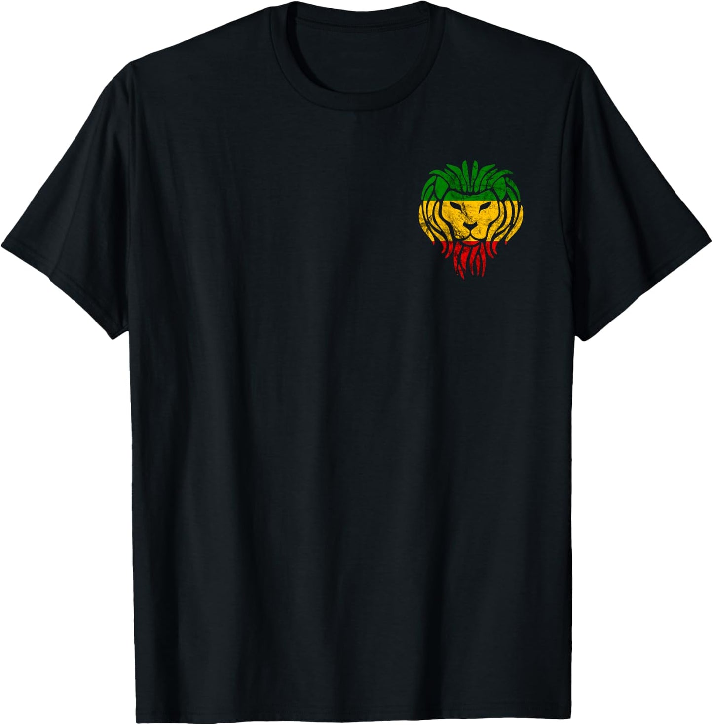 Reggae Peace Rastafari Lion Reggae Jamaica Music Hippie T-Shirt - T-Shirt | Black
