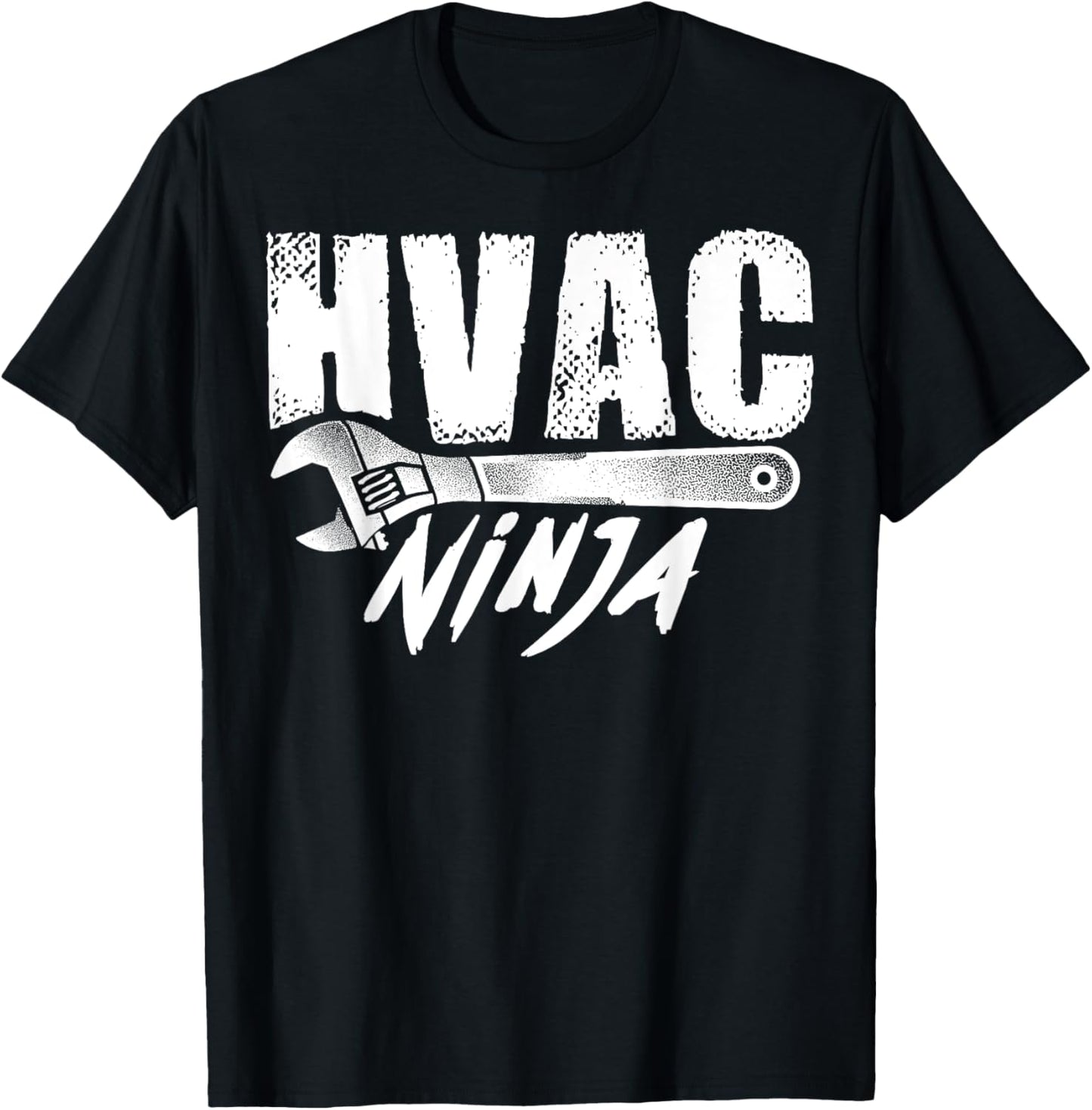 Funny HVAC Ninja Gift Cool Ninjutsu Technician Lover T-Shirt - T-Shirt | Black