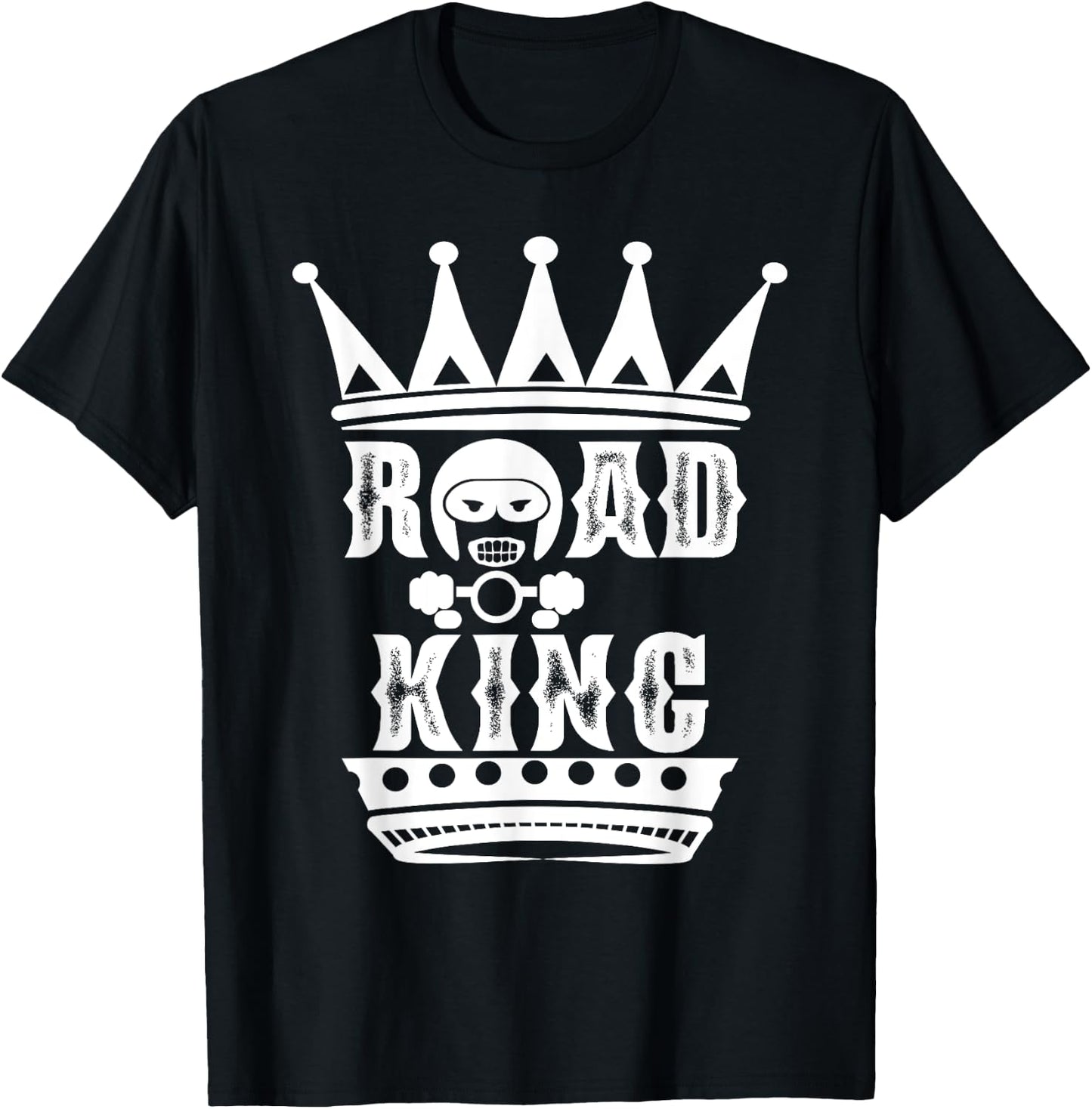 King of the Road - Motorcycle Biker Chopper Freedom Rider T-Shirt - T-Shirt | Black
