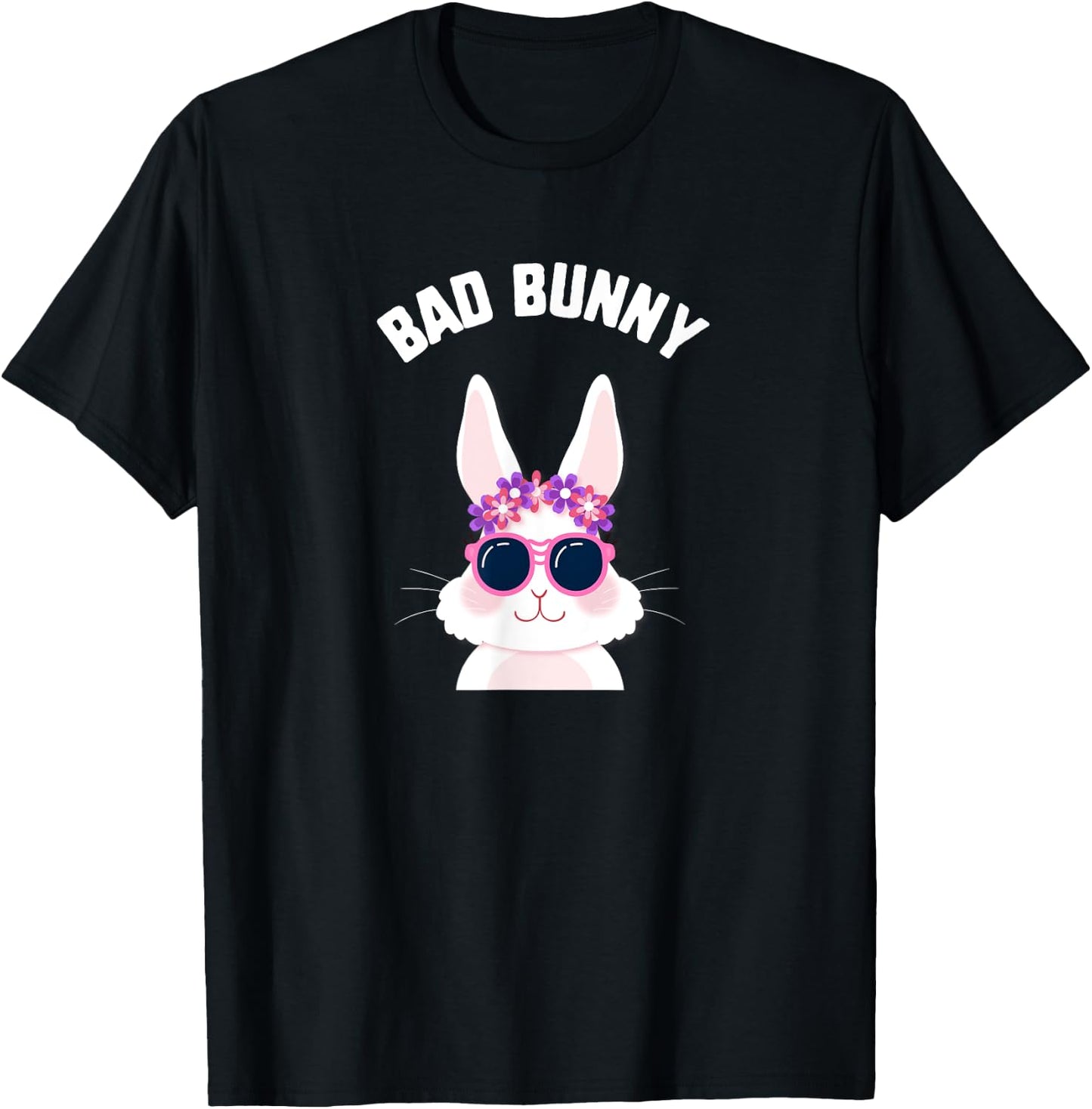 Easter Bad Bunny Sunglasses Kids Candy Spring Bunny Gift T-Shirt - T-Shirt | Black
