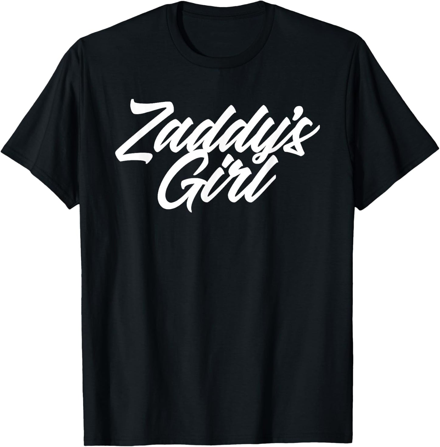 Zaddys Girl Wht T-Shirt - T-Shirt | Black