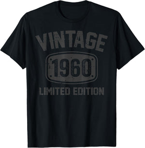 62 Years Old Vintage 1960 Limited Edition 62th Birthday T-Shirt - T-Shirt | Black