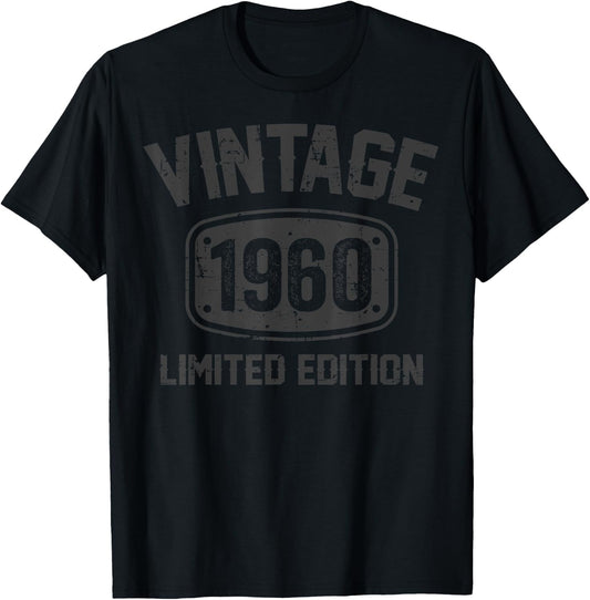 62 Years Old Vintage 1960 Limited Edition 62th Birthday T-Shirt - T-Shirt | Black