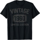 62 Years Old Vintage 1960 Limited Edition 62th Birthday T-Shirt - T-Shirt | Black