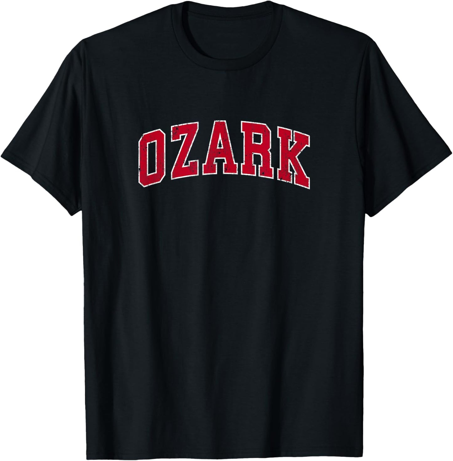 Ozark Missouri MO Vintage Sports Design Red Design T-Shirt - T-Shirt | Black