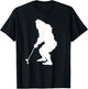 Sasquatch Golf Funny Bigfoot Playing Golf Gool Golfer Player T-Shirt - T-Shirt | Black