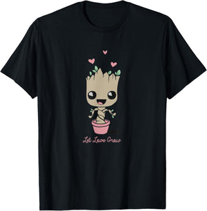 Marvel Valentine's Day Groot Let Love Grow T-Shirt - T-Shirt | Black