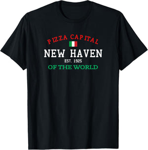 Pizza Capital of the World New Haven Connecticut T-Shirt - T-Shirt | Black