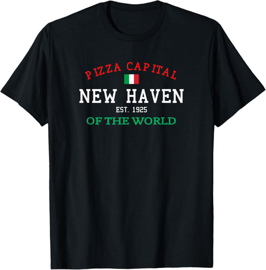 Pizza Capital of the World New Haven Connecticut T-Shirt - T-Shirt | Black