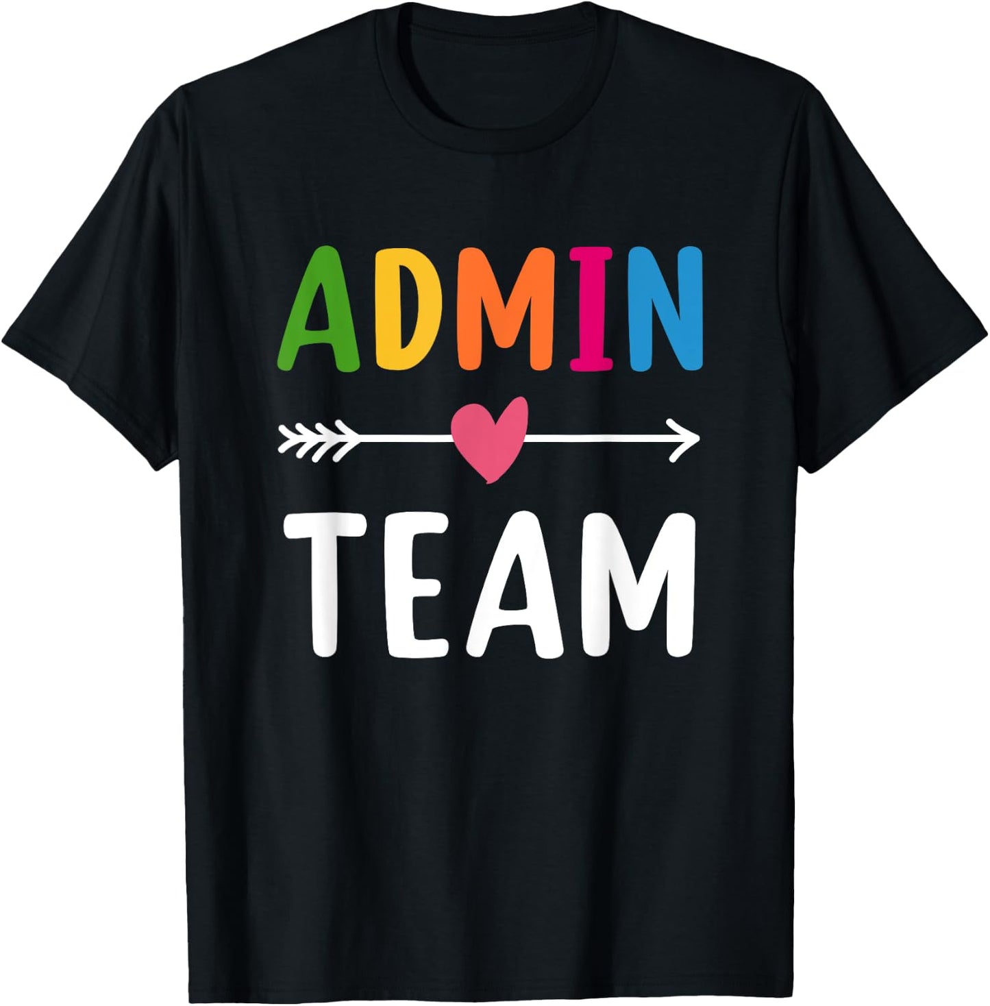 Admin Team Back to School Matching Group Squad T-Shirt - T-Shirt | Black