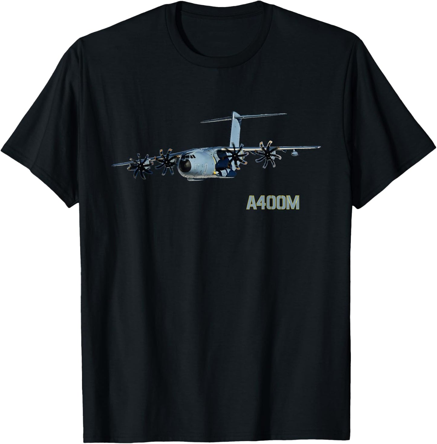 Military transport aircraft A400M T-Shirt - T-Shirt | Black