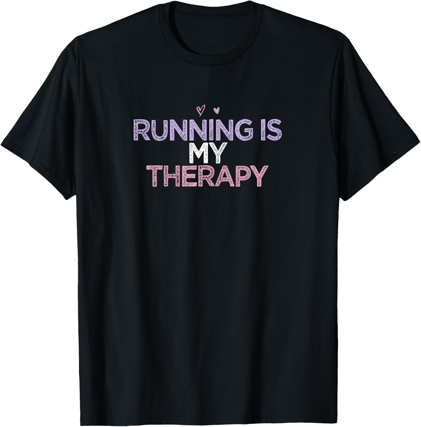 Funny Sarcastic Saying Gift Nellia Women's Blue X-Small Modern Casual Running Is My Therapy T-Shirt - T-Shirt | Black