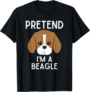 Halloween Beagle Costume Men Women Adult Beagle T-Shirt - T-Shirt | Black