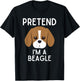 Halloween Beagle Costume Men Women Adult Beagle T-Shirt - T-Shirt | Black