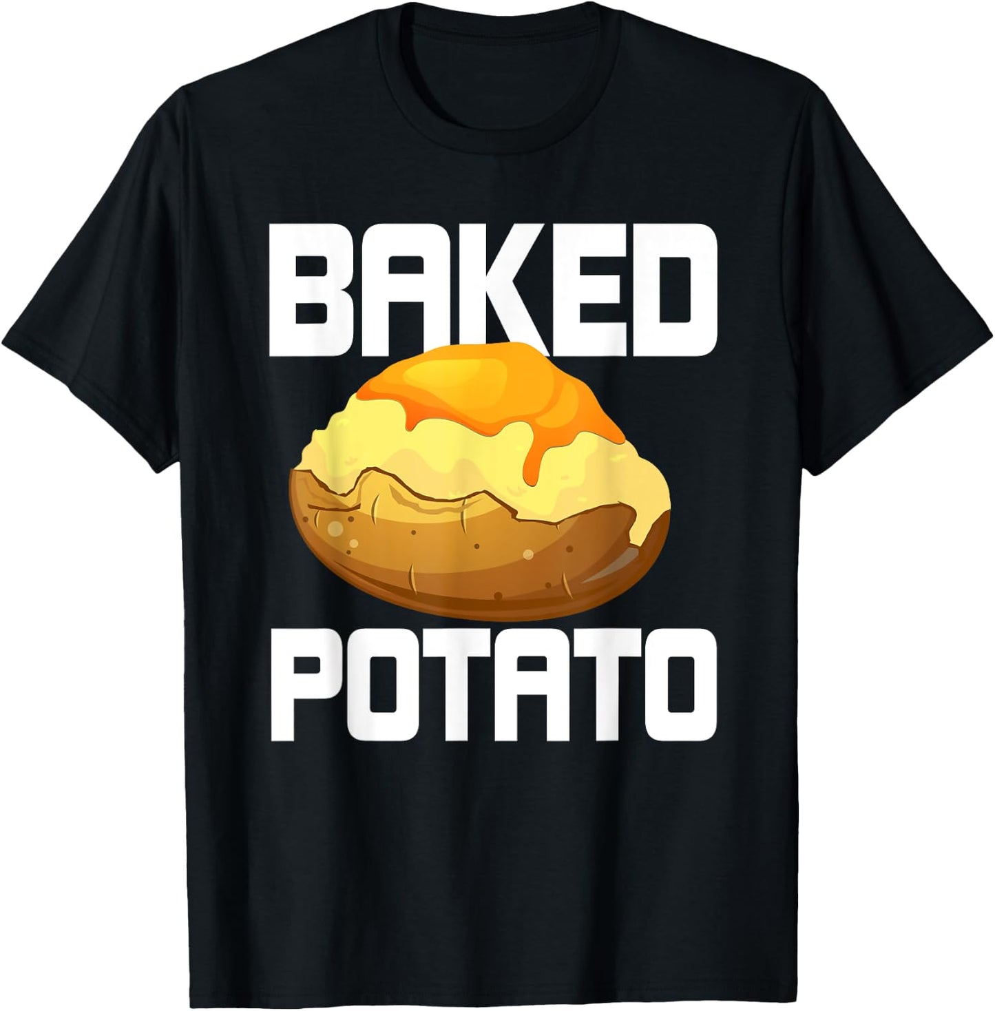Great Baked Potato Design Vegetable Potatoes Chef T-Shirt - T-Shirt | Black