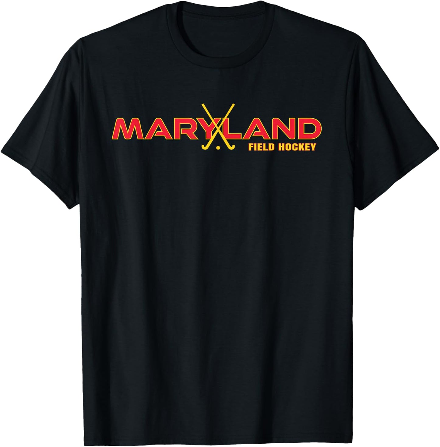 Marylander Fan State of Maryland Field Hockey Sticks Graphic T-Shirt - T-Shirt | Black