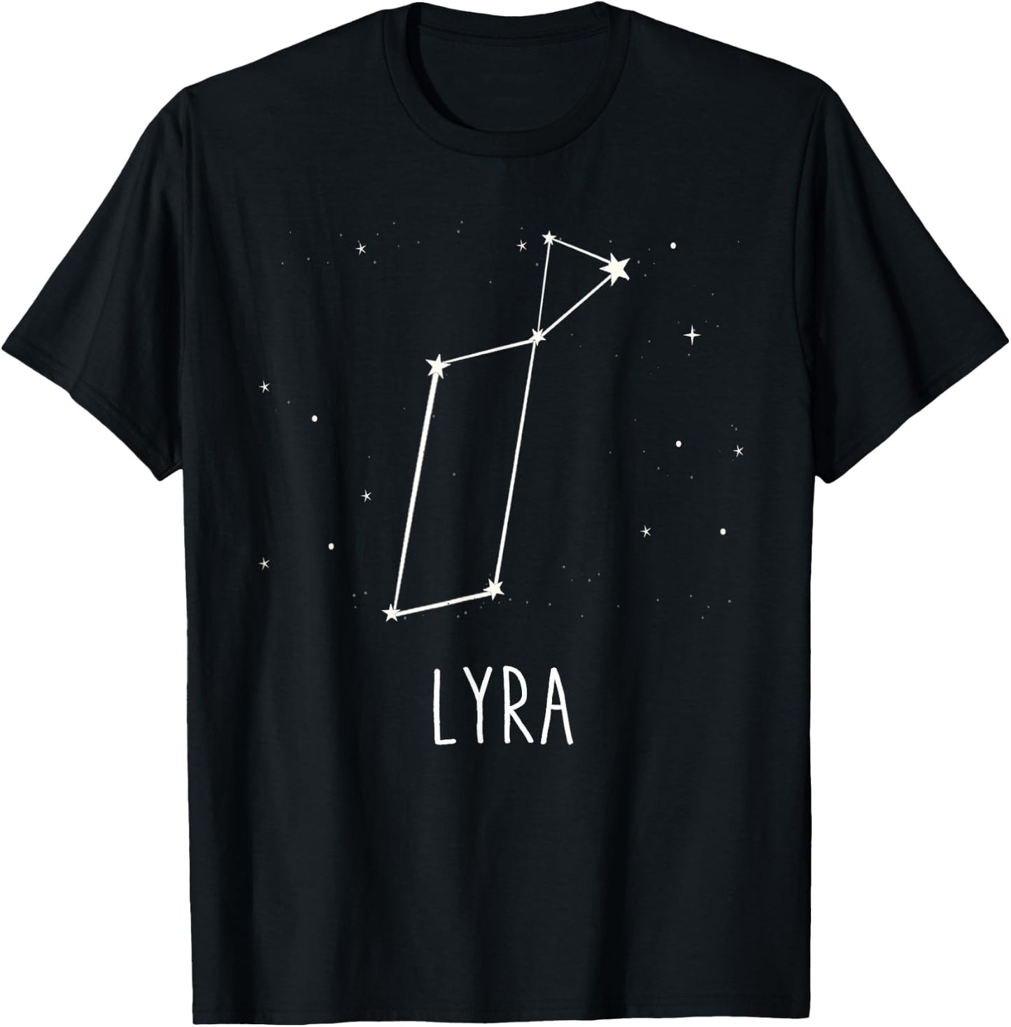 Lyra Constellation Astronomy Stargazing Space Gift T-Shirt - T-Shirt | Black