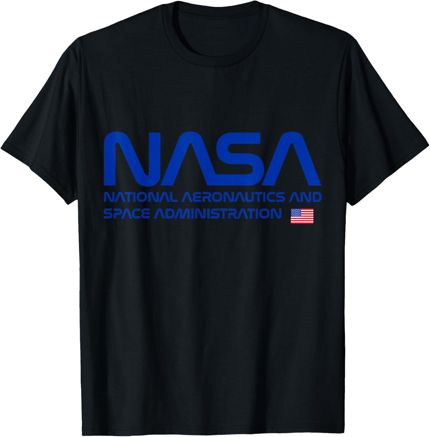 NASA National Aeronautics And Space Administration Worm Logo T-Shirt - T-Shirt | Black