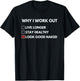 Why I Work Out, Funny Gym Fitness Reasons Goals Bodybuilding T-Shirt - T-Shirt | Black