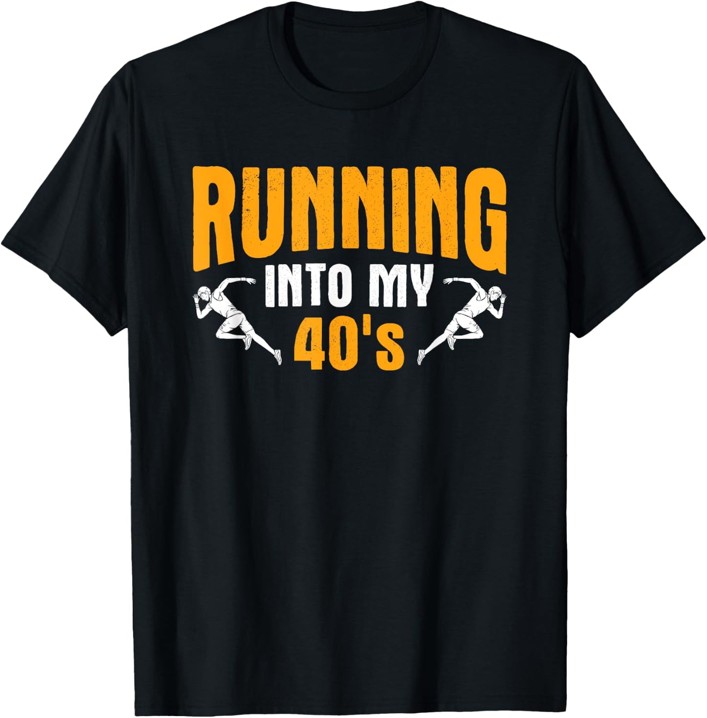 Into My 40s Marathon Track Runner Running T-Shirt - T-Shirt | Black