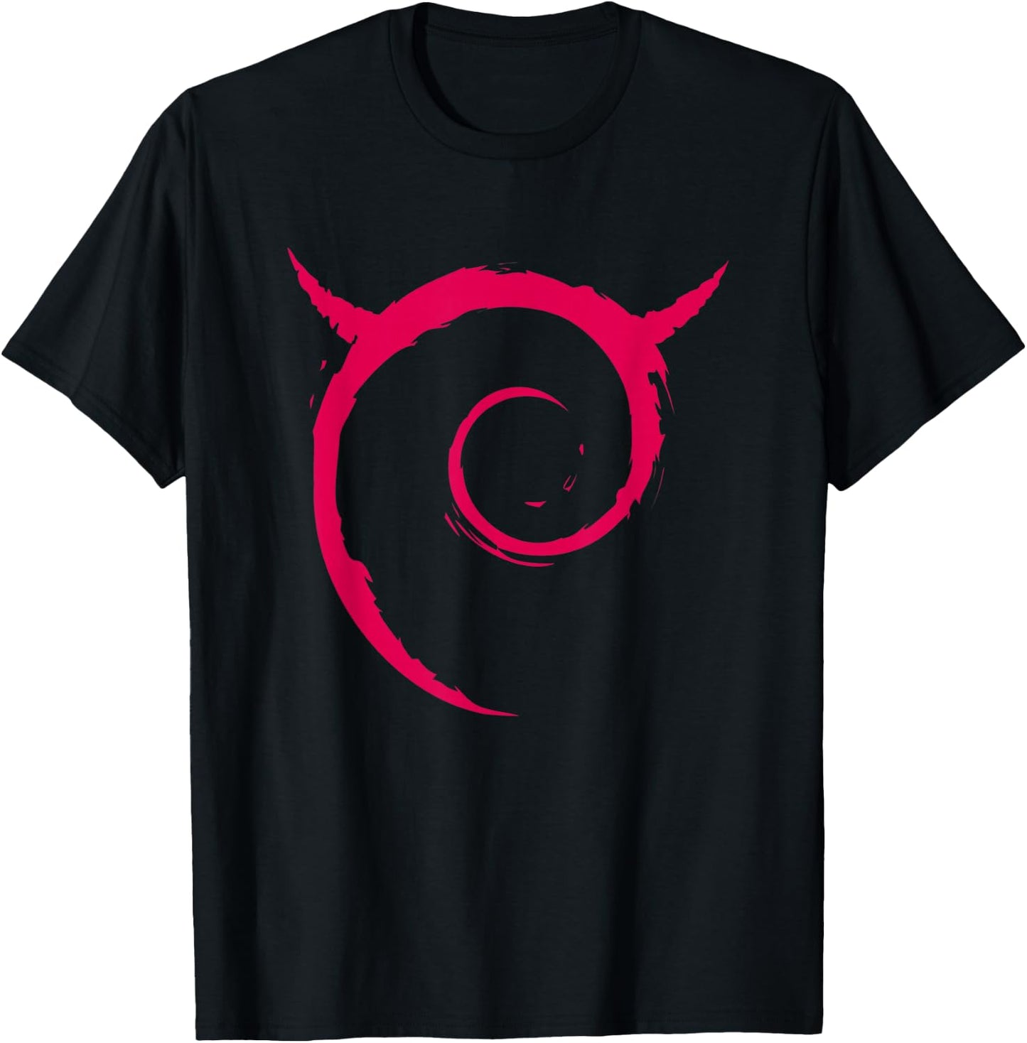Linux lover Funny Debian Spiral Logo OpenSource Os T-Shirt - T-Shirt | Black