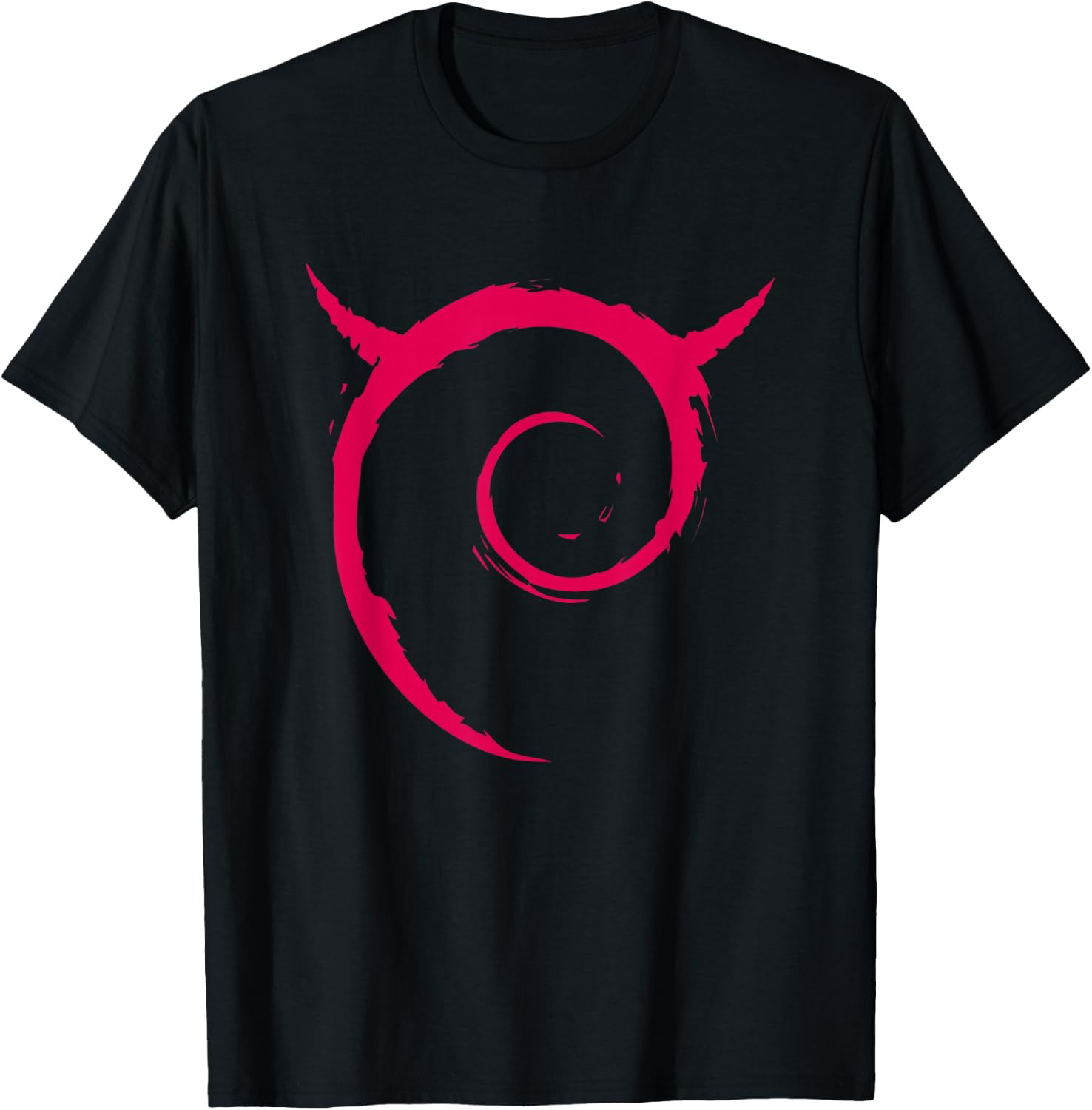Linux lover Funny Debian Spiral Logo OpenSource Os T-Shirt - T-Shirt | Black