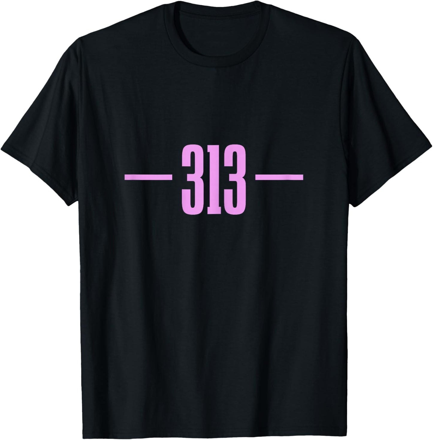 Detroit Michigan 313 Area Code Pride Retro T-Shirt - T-Shirt | Black