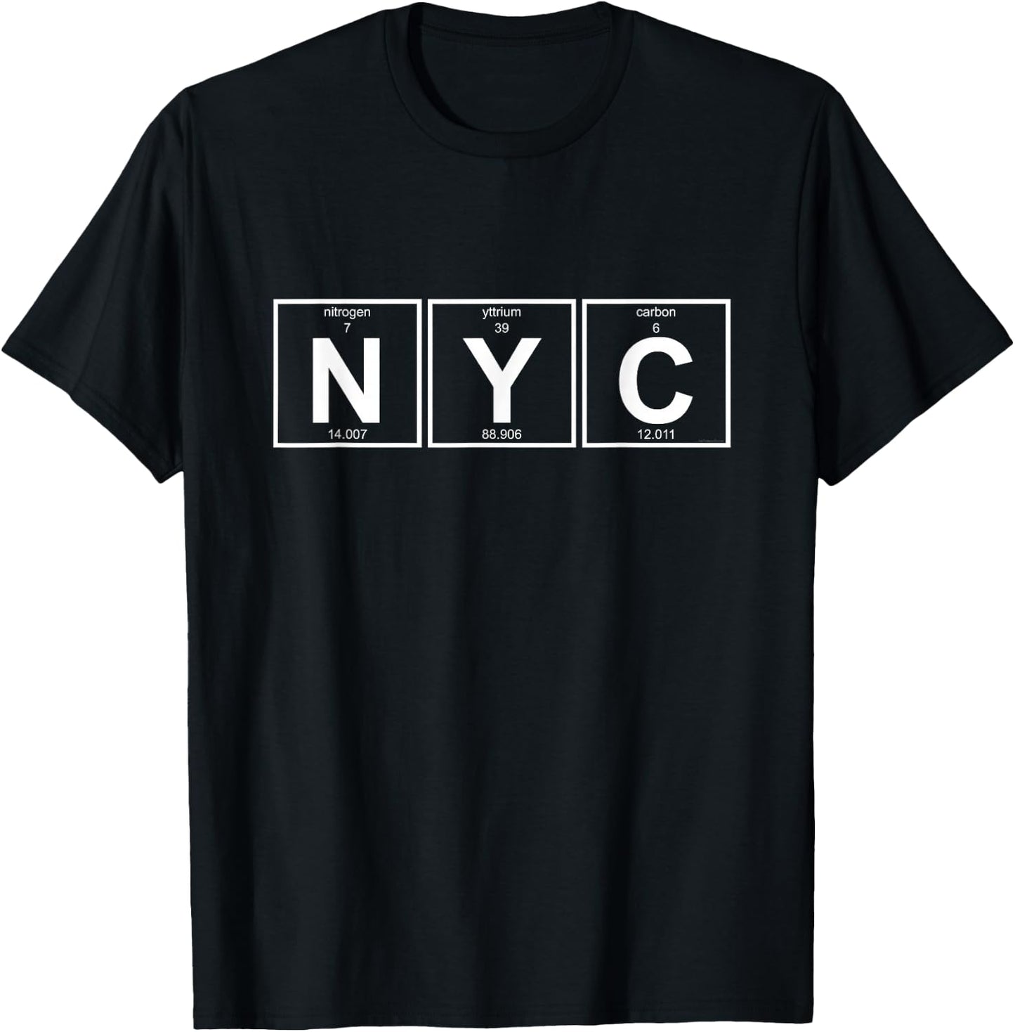 NYC New York City - periodic table of elements T-Shirt - T-Shirt | Black