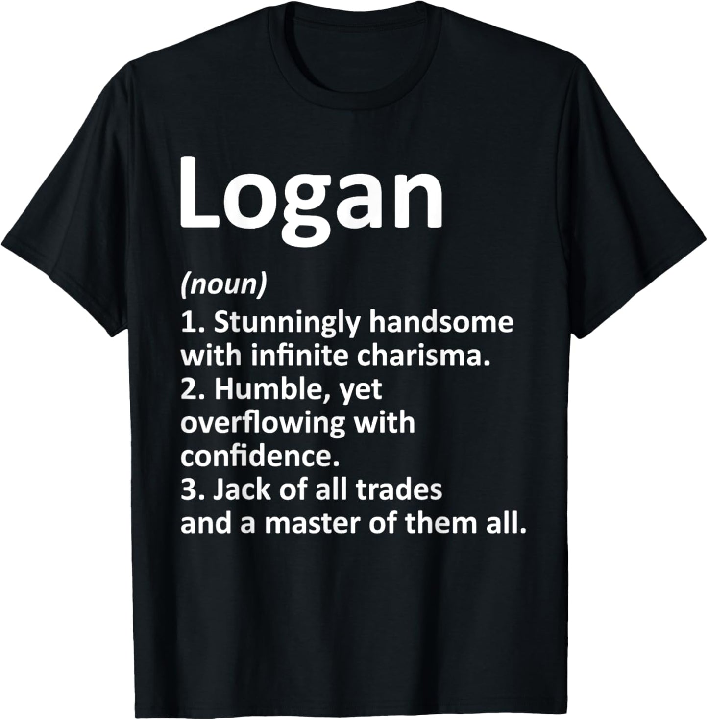 LOGAN Definition Personalized Name Funny Birthday Gift T-Shirt - T-Shirt | Black