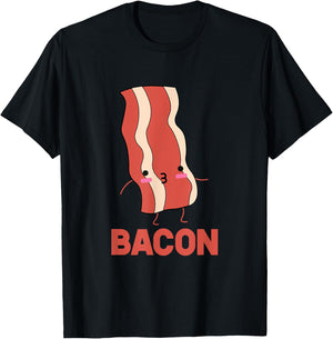 Bacon and Egg Cute Matching Couples Valentines Day Shirt T-Shirt - T-Shirt | Black