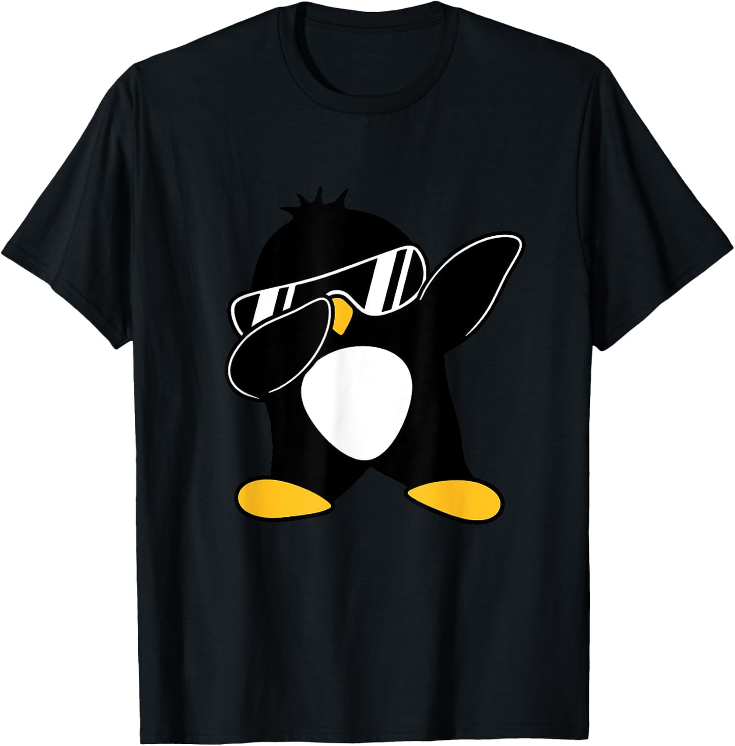 Penguin Dabbing Party Funny Cute Dab Dance Animal Lover T-Shirt - T-Shirt | Black