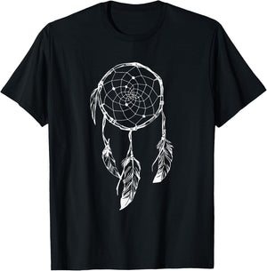 Dreamcatcher Mandala Feathers shirt native American T-Shirt - T-Shirt | Black