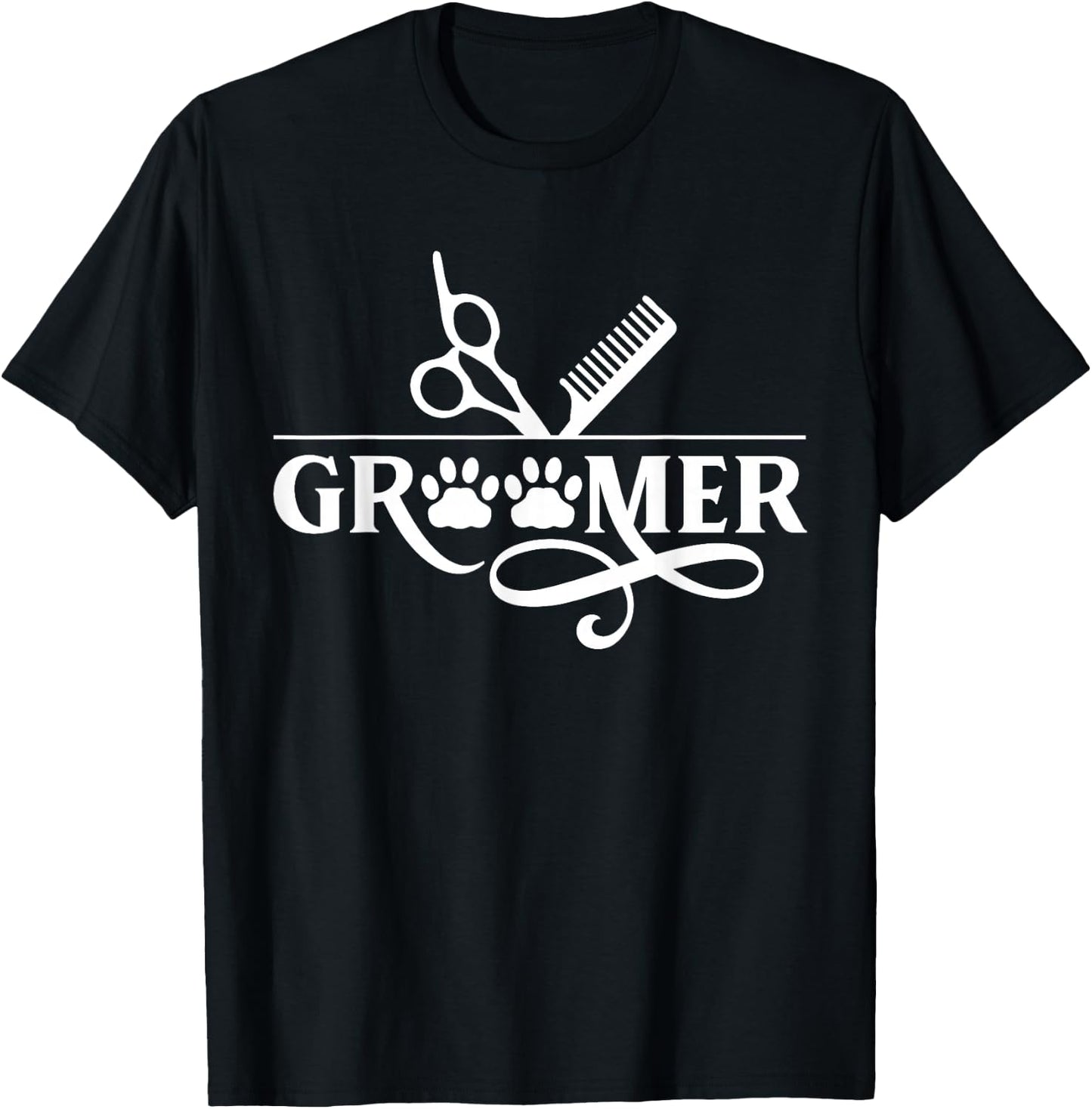 Groomer Salon Grooming Dog Animal T-Shirt - T-Shirt | Black