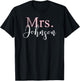 Future Mrs Johnson Cute Bachelorette Party Gift -Wedding T-Shirt - T-Shirt | Black