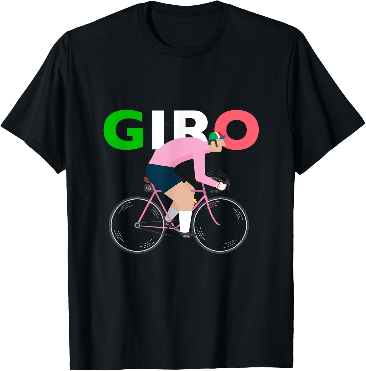 Pink Jersey I Cycling I Biking I Giro I Italy T-Shirt - T-Shirt | Black