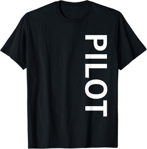 Pilot Vertical T-Shirt - T-Shirt | Black