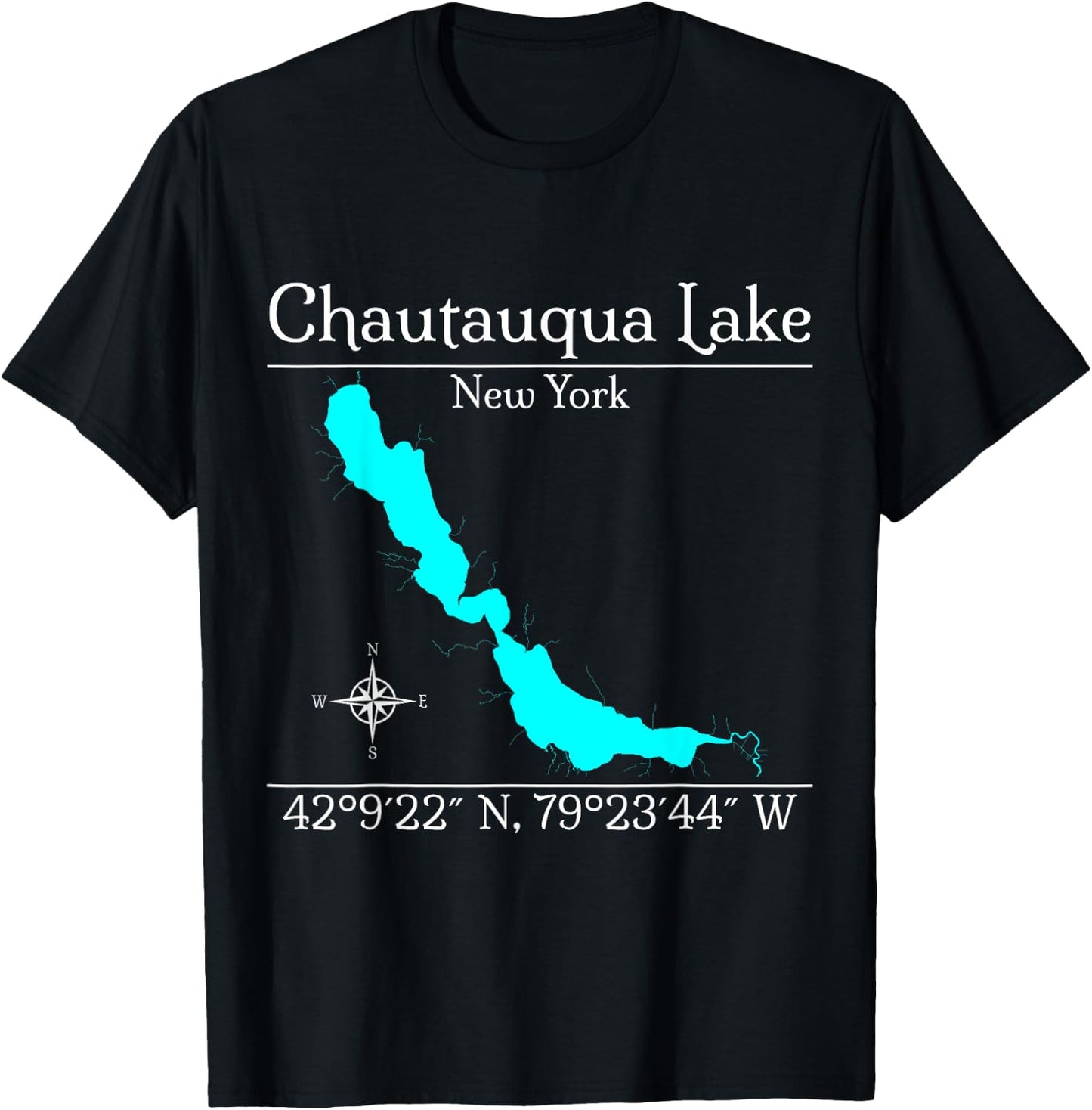 Chautauqua Lake, New York T-Shirt - T-Shirt | Black