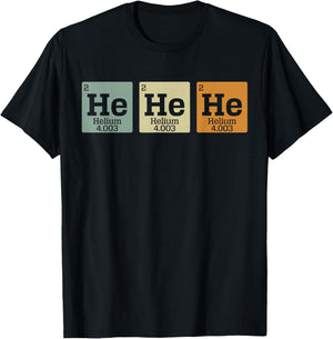 Hehehe Periodic Table of Elements Biology Science Lover T-Shirt - T-Shirt | Black