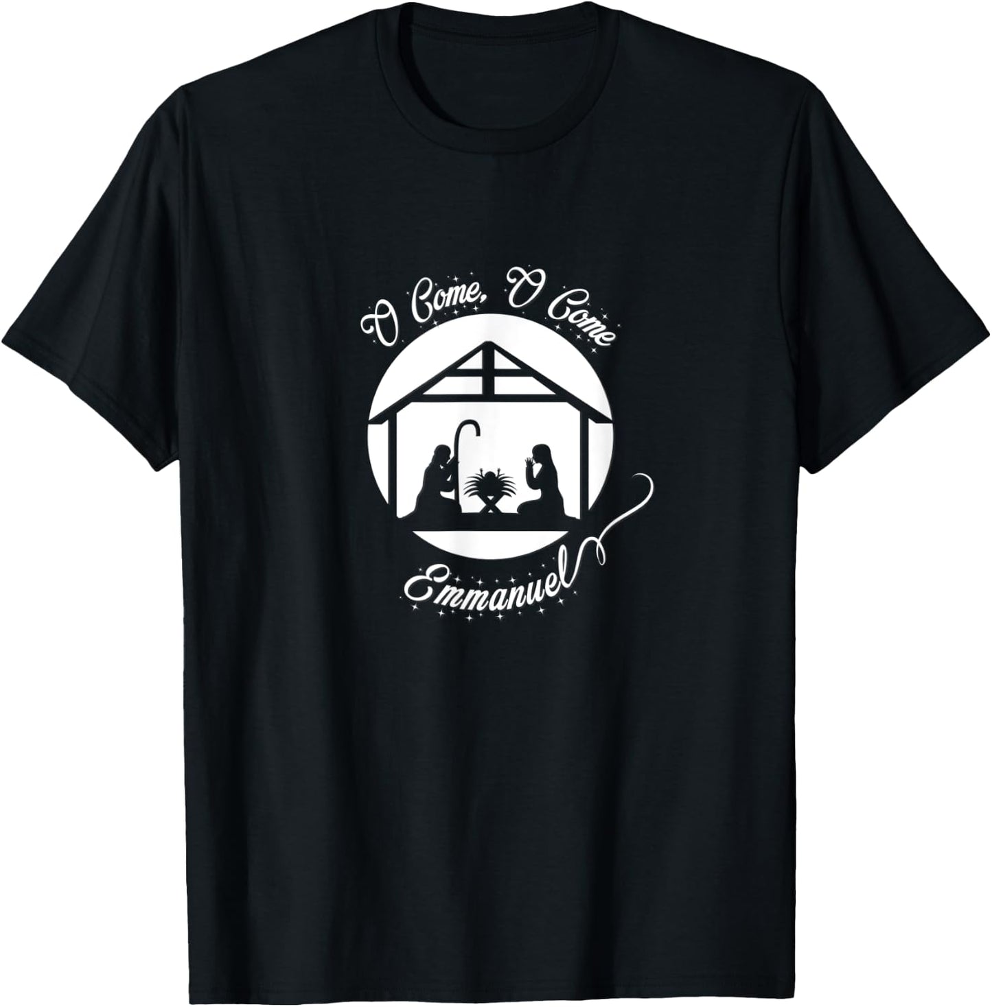 O Come, O Come, Emmanuel Nativity Christmas Carol T-Shirt - T-Shirt | Black