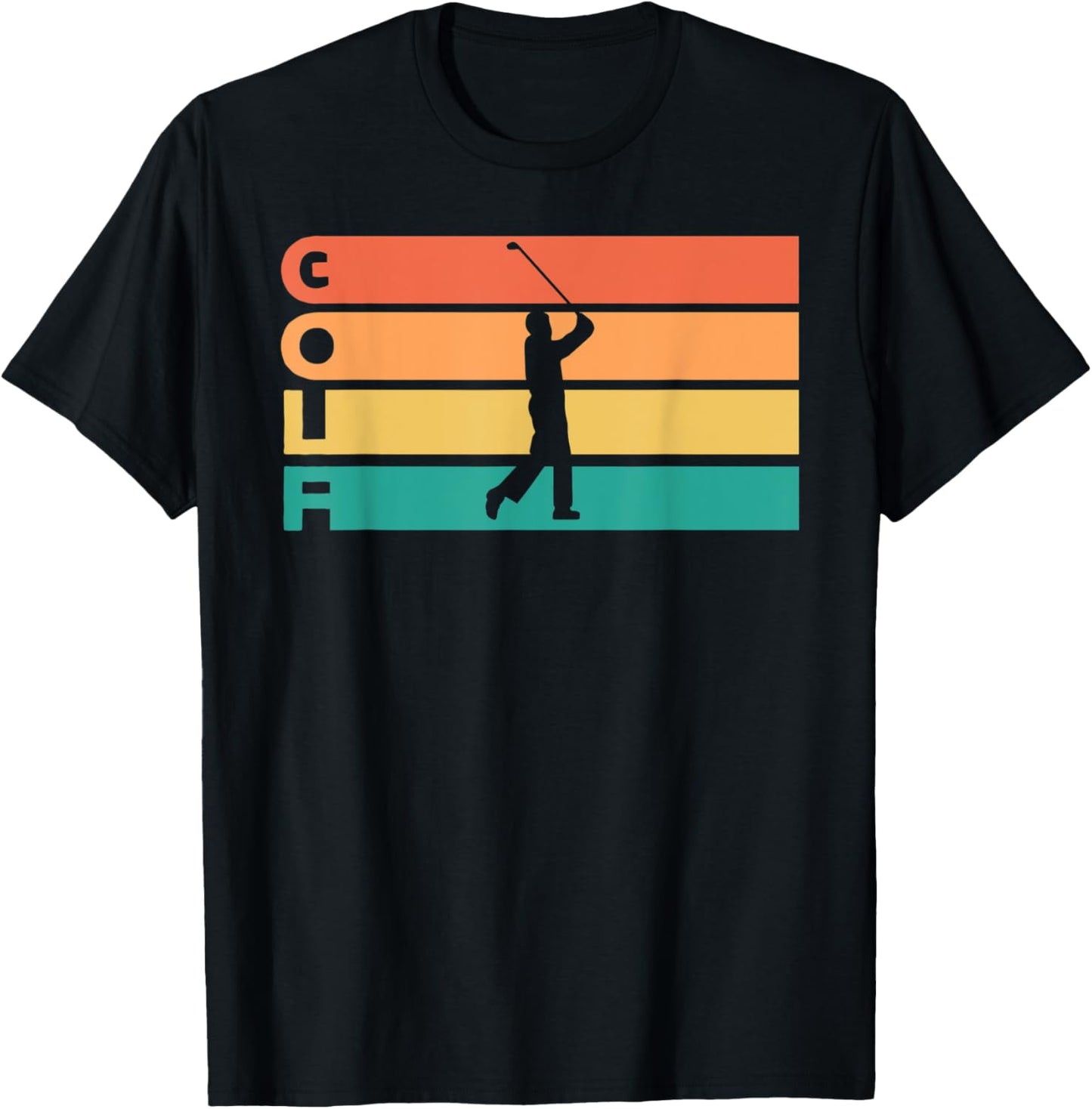 Retro Vintage Golfing Gift Golfers T-Shirt - T-Shirt | Black