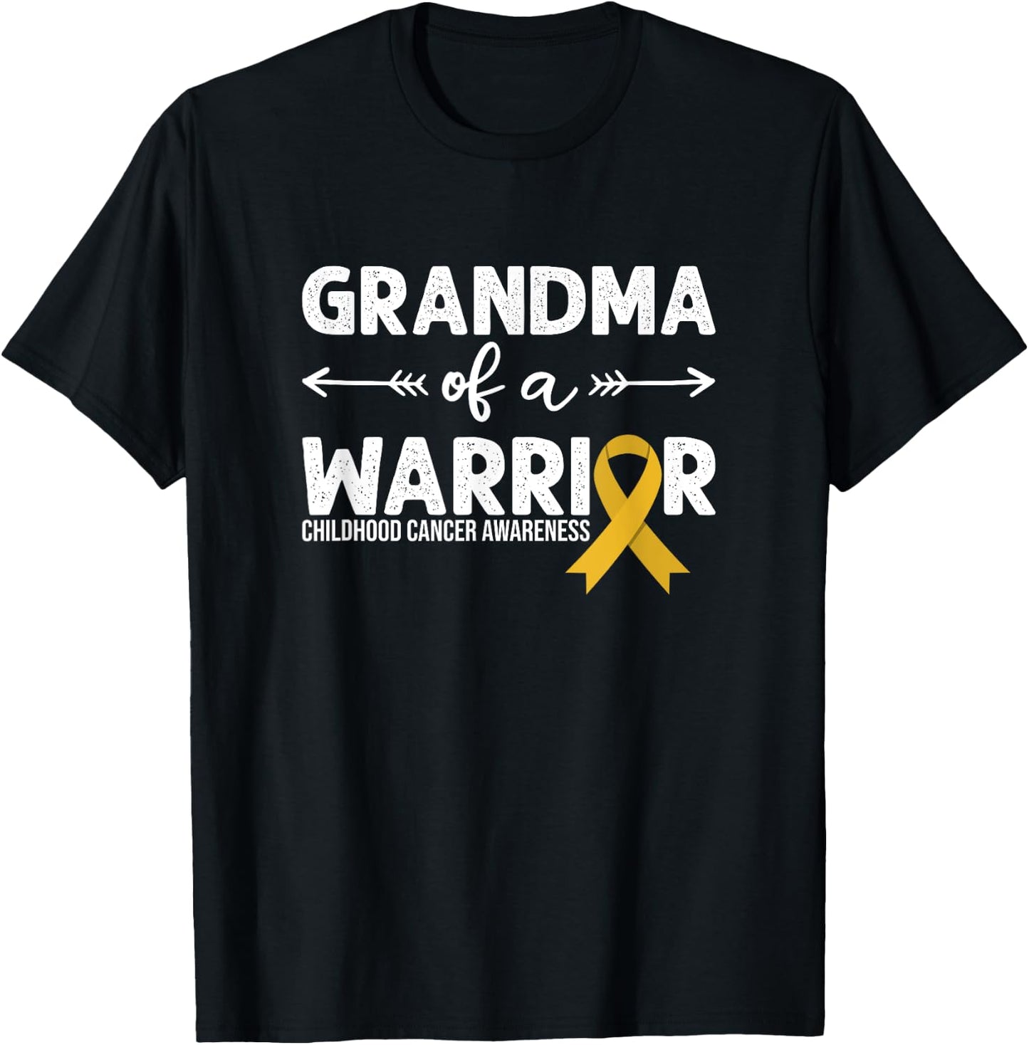 Grandma Of A Warrior - Childhood Cancer Awareness T-Shirt - T-Shirt | Black