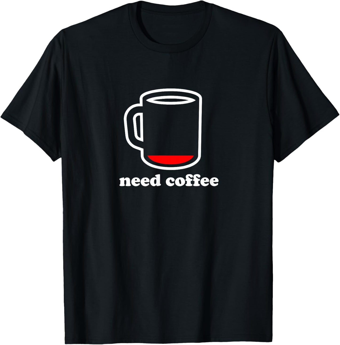 Need Coffee Humor Waking Up Design Men Women Funny Coffee T-Shirt - T-Shirt | Black