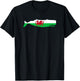 Funny Whale Wales Flag Pun for Welsh American Whales Lover T-Shirt - T-Shirt | Black
