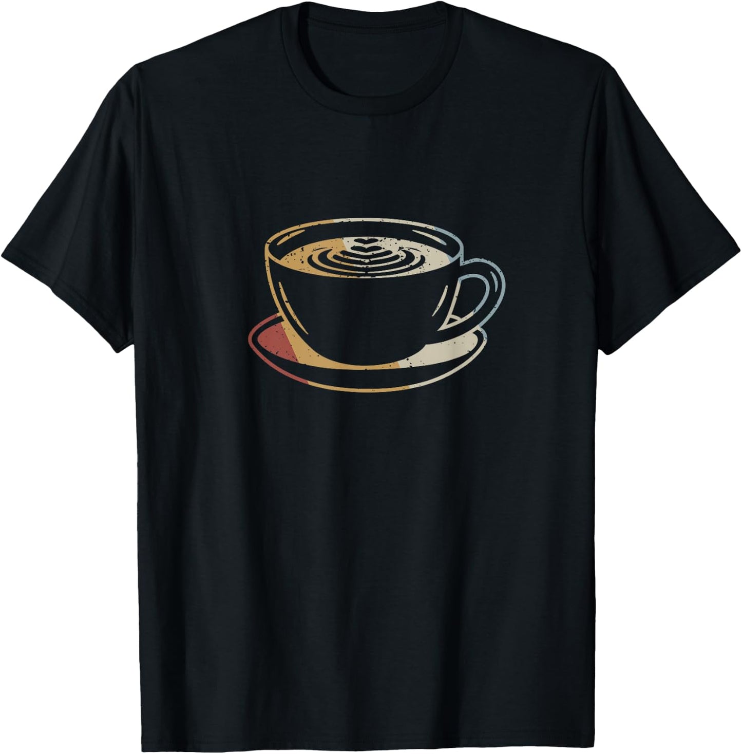 Coffee Retro Style Vintage T-Shirt - T-Shirt | Black