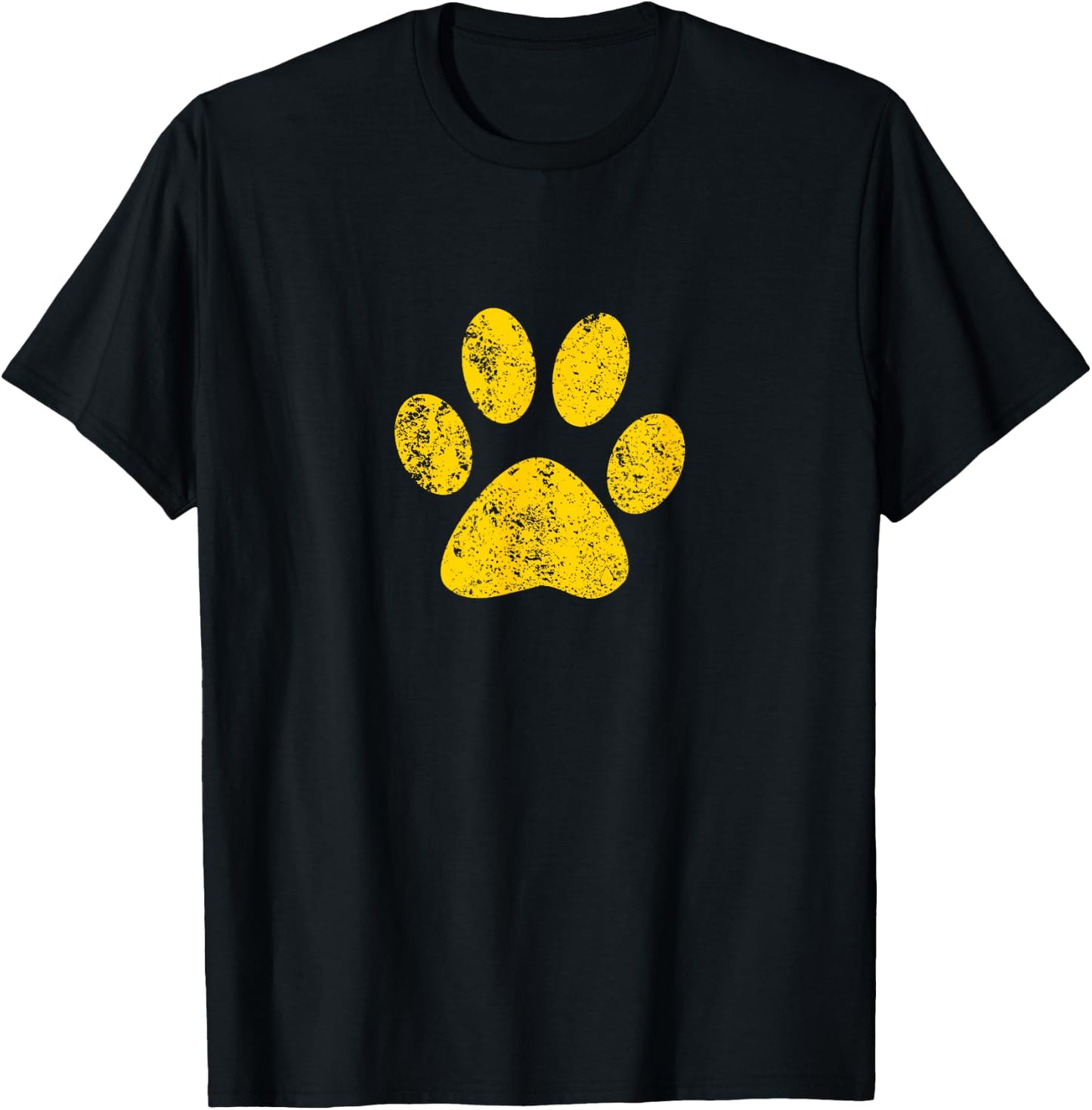 Dog Cat Paw Print Bulldogs Wildcats Huskies Tigers T Shirt Women Girls Kids T-Shirt - T-Shirt | Black